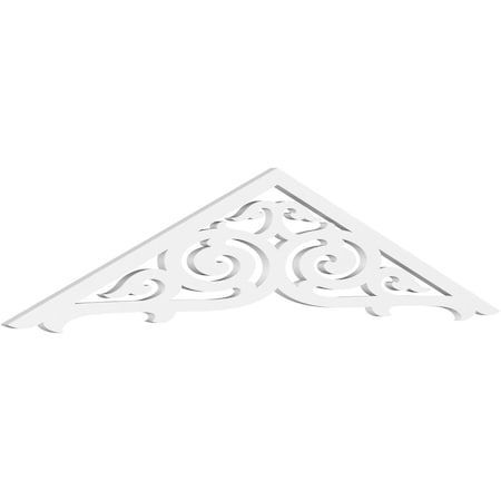Ekena Millwork Pitch Athens Architectural Grade PVC Gable Pediment, 72"W x 15"H x 1"P (5/12) GPP072X015X100ATH